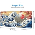 thumbnail image 3 of Japanese Waves Skull Mouse Pad Extended Large Gaming Mouse Pad XL Stitched Edges for Gamer Home Office 31.5 X 11.8 Inch, 3 of 14