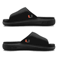 thumbnail image 2 of Unisex ISlide Black Miami Hurricanes Minimalistic Motive Slide Sandals, 2 of 5