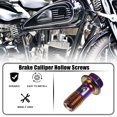 thumbnail image 2 of 2 Juegos Universal Motocicleta Freno Línea Tubo Accesorios M10x1,25 Principal Cilindro Hueco Tornillo con Arandelas Inoxidable Acero Titanio Azul, 2 of 7