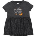 thumbnail image 3 of Inktastic I Love My Sisters to the Moon and Back Girls Baby Dress, 3 of 5