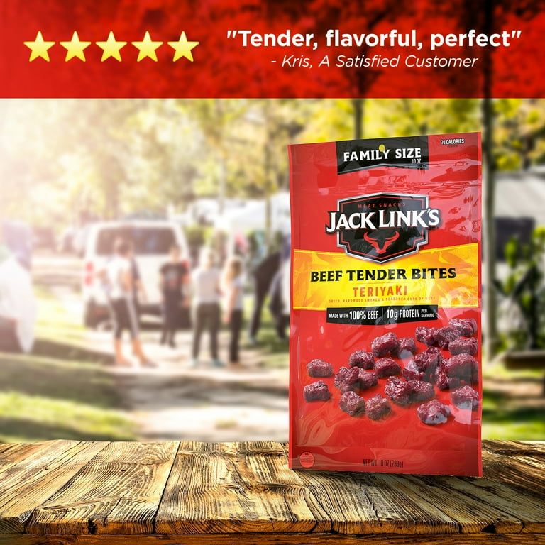 2 pack) Jack Link's 100% Beef Teriyaki Tender Bites 10Ounce