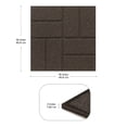 thumbnail image 6 of Tierra Verde 16" x 16" Brick Rubber Paver, Outdoor Floor Tiles for Yards, Brown, 4 Pack, 6 of 12