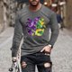 thumbnail image 1 of Amzcrzy Sudadera Para Hombre, Moda Para Hombre, Estampado De Carnaval, Blusa De Manga Larga Y Cuello Redondo, Gris, S, 1 of 5