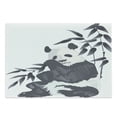 thumbnail image 1 of Panda Cutting Board, Giant Panda Bear Sitting in Zoo Traditional Chinese Painting Monochrome Picture, Decorative Tempered Glass Cutting and Serving Board, Large Size, Cadet Blue White, by Ambesonne, 1 of 1