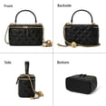 thumbnail image 4 of Bolso DORIS&JACKY, pequeño, acolchado, cuadrado, bandolera, negro, 4 of 8