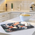 thumbnail image 6 of Fish and Lotus Leaves Dish Drying Mat Dish Drainer Rack Mats Water Absorbent Non-Slip Easy Clean Heat Resistant for Kitchen Counter, 6 of 8
