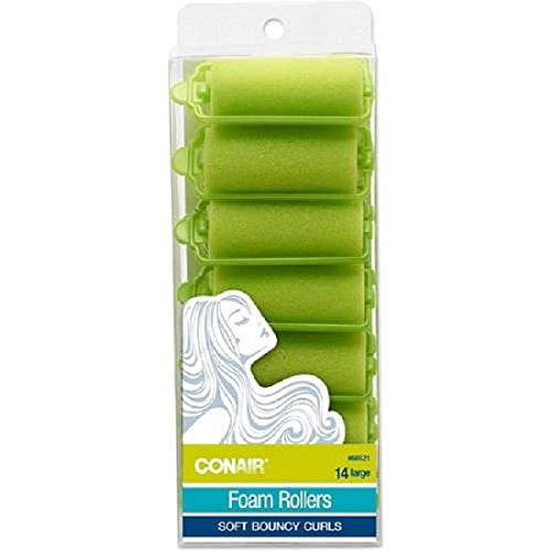 Conair Foam Rollers, Large, 14 count for soft bouncy curls
