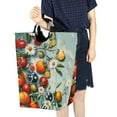 thumbnail image 4 of Yayeee Freestanding Laundry Hamper with Handle Collapsible Large Storage Basket for Clothes, Red Tomatoes, 4 of 7