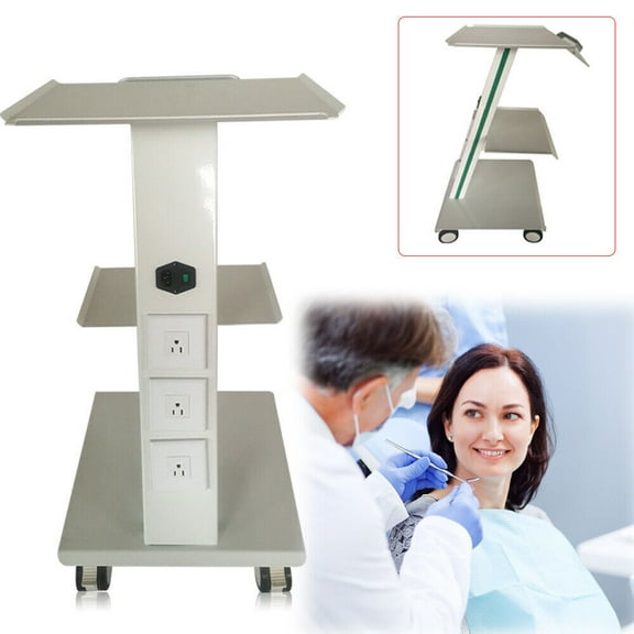 SHZICMY Medical Mobile Dental Trolley Cart Built-in Socket Equipment w/Foot Brake