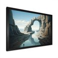 thumbnail image 2 of Designart "River of Dreams Surreal Exploration I" Landscapes Framed Wall Art Decor - Traditional Grey Surrealism Landscape Bedroom Framed Canvas Wall Art, 2 of 6