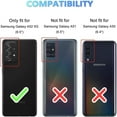 thumbnail image 2 of SaniMore for Samsung Galaxy A52 5G Case, Rugged PC Back & TPU Bumpers Two-Layer Structure Transparent Cover with PET Screen Protector Shockproof Protective Shell for Samsung A52 5G, Darkblue, 2 of 7