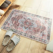Adiva Rugs Machine Washable Water and Dirt Proof Area Rug for Living Room, Bedroom, Home Decor (MULTI, 2' x 3')