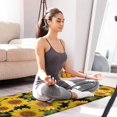 thumbnail image 4 of Sunflower Black Pattern Anti Fatigue Kitchen Rugs Set Of 2, Non Slip Washable Decorative Floor Mats for Kitchen Sink Laundry, 17"x30" and 17"x47", 4 of 6