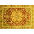 thumbnail image 1 of Ahgly Company Indoor Rectangle Abstract Yellow Modern Area Rugs, 2' x 5', 1 of 4