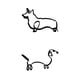 thumbnail image 1 of Estatuilla de Perro Gloria Escultura de Animales Realistas 2 Uds, 1 of 6