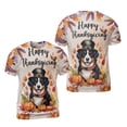 thumbnail image 3 of Happy Thanksgiving Bernese Mountain Dog Welcome Thankful Fall Autumn Pumpkin All Over Print 3D Shirt Unisex Merch Berner Lover Gifts - 02021, 3 of 6