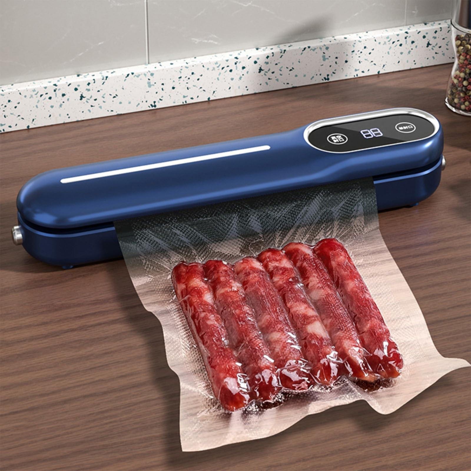 90W Vacuum Sealer Machine for Kitchen, Compact Powerful Suction, Dry & Wet Modes, Automatic Food Sealer for Meat, Vegetables, Snacks, Jars