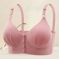 thumbnail image 2 of Front Closure Comfort Bra - Wireless Full Coverage Bralette for Older Women, Easy Hook Nursing Bra | Hontri | Womens Front Closure Bra Comfortable Underwear No Rims Convenient (Pink | 36), 2 of 9