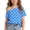 Blue, variant on Chiccall Big Girls Off Shoulder Tee Tops Trendy Oversized Dots Aesthetic Clean Short Sleeve T Shirt Fashion Pullover Preppy Going Out Wear Cute Tops for Kids