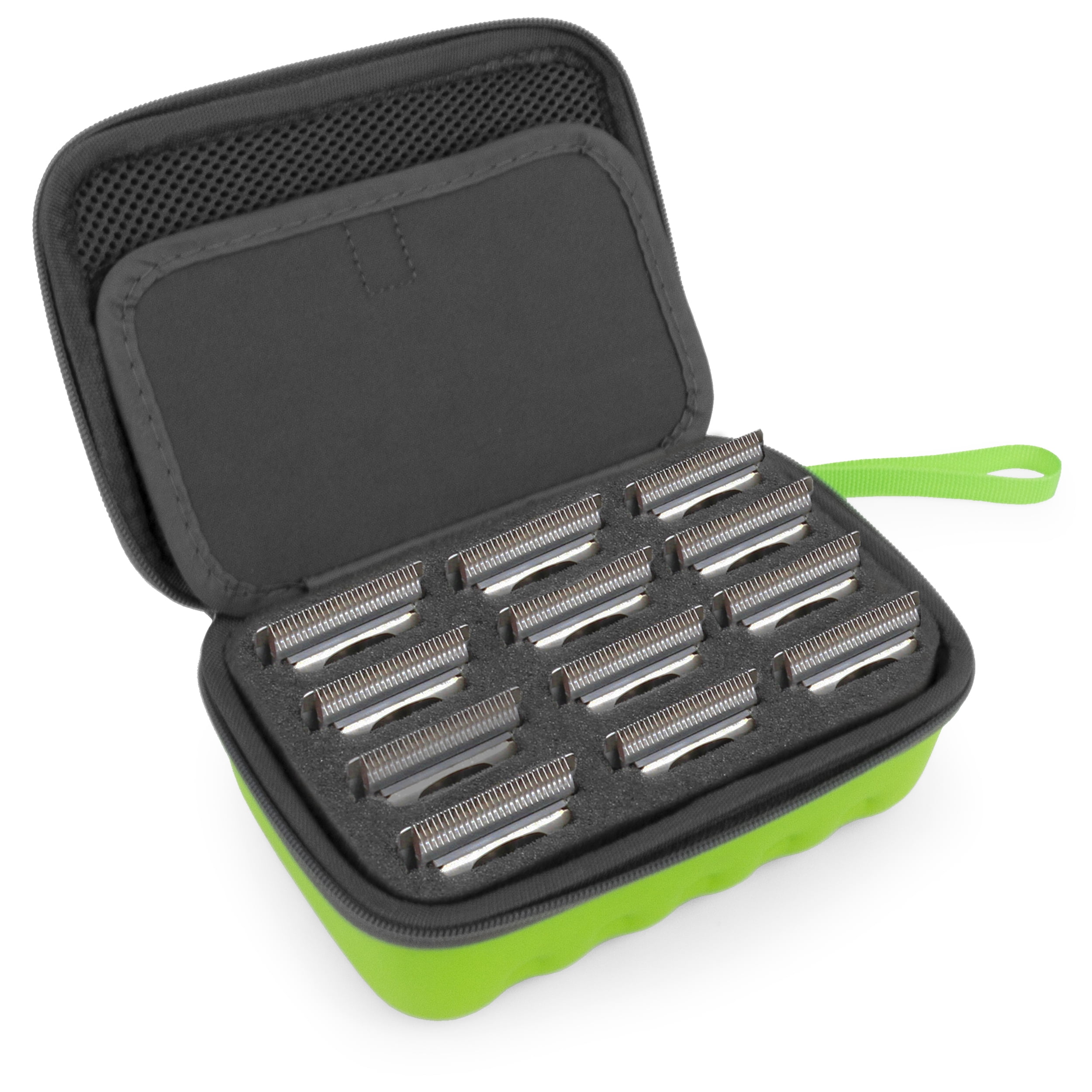 CASEMATIX Green Clipper Blade Holder for 12 Blades Protective Clipper