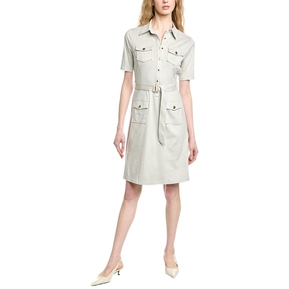 Nanette Nanette Lepore womens Shirtdress, 4, Grey