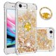 thumbnail image 1 of Funda para iPhone SE 2022/2020 con Brillo Líquido Flotante, Purpurina, Parachoques y Anillo Giratorio Soporte, 1 of 5