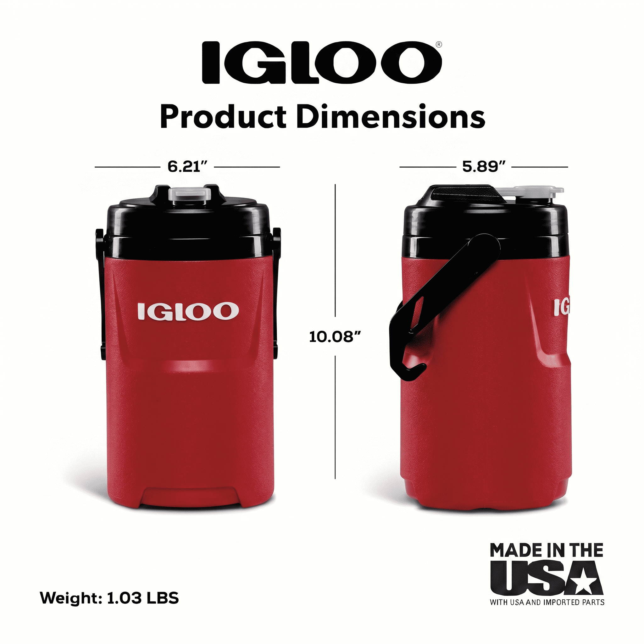 Igloo Laguna Pro 1/2-Gallon Beverage Cooler - Red