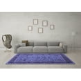 thumbnail image 3 of Ahgly Company Indoor Square Persian Blue Traditional Area Rugs, 4' Square, 3 of 4