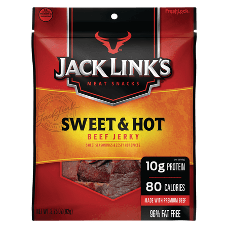Jack Link's Beef Jerky, Protein Snack, Sweet & Hot, 3.25 oz