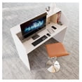 thumbnail image 4 of Modern 47” Reception Desk, White Check Out Table for Beauty Salon, Reception Room Table for Small Shops, Front Desk for Home Office, Lobby (46.5" W x 20" D x 44" H), 4 of 6