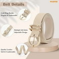 thumbnail image 6 of WHIPPY Women's Leather Belt Gold Buckle Waist Belts for Jeans Dresses, 6 of 7