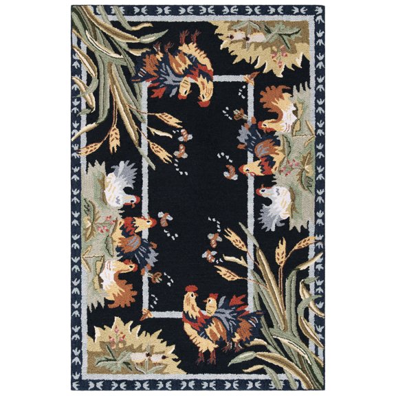 Safavieh Chelsea Lanford Animal Wool Area Rug, Black, 3'9" x 5'9"