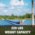 thumbnail image 6 of Bliss Hammocks BH-400W5CA | 40" Wide Hammock | Hand-Woven Rope Loops & Hanging Ropes | Outdoor, Patio, Backyard | Durable, Cotton & Polyester Blend | 220 Lbs Capacity | Patriotic Stripe, 6 of 9