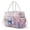 Blue Butterfly Cherry Blossom Print, variant on Pzuqiu Turtle Floral Large Lunch Bag for Women, Quilted Insulated Durable Lunches Box Front Zipper Pouch, Lightweight Reusable Stylish Lunch Tote for Office Work Travel