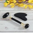 thumbnail image 3 of Natural Guasha Facial Jade Roller Face + Body Gua Sha Board Massager, 3 of 8