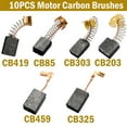 thumbnail image 7 of 10pcs carbon brushes for Makita angle grinder GA5030 CB325 / 459/303/419/203, 7 of 7