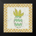 thumbnail image 2 of Zarris, Chariklia 20x20 Black Modern Framed Museum Art Print Titled - Pineapple Vacation III, 2 of 5