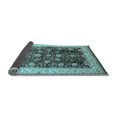 thumbnail image 2 of Ahgly Company Indoor Round Oriental Light Blue Traditional Area Rugs, 4' Round, 2 of 4