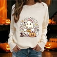 thumbnail image 2 of Halloween Sweatshirt for Women Sweatshirt Casual Wear with Long Sleeve Crewneck for Autumn and Winter Comfort Khaki XL, 2 of 4