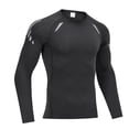 thumbnail image 2 of Mallas deportivas de entrenamiento de baloncesto de manga larga para hombre, ropa para correr de secado rápido, ropa de fitness transpirable y de alta elasticidad, 2 of 4