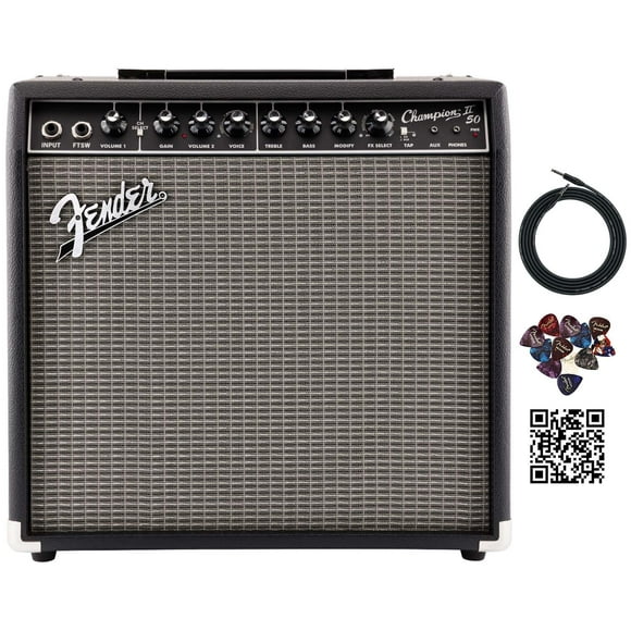 Amplificador combinado de guitarra Fender Champion II de 50 W con acceso.