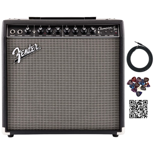 Amplificador combinado de guitarra Fender Champion II de 50 W con acceso.