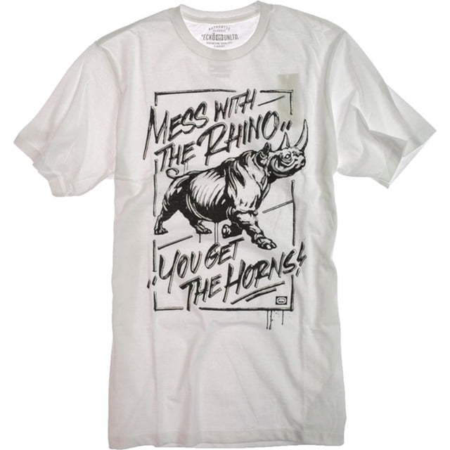 Ecko Unltd. Camiseta gráfica The Horns para hombre, blanca, extragrande