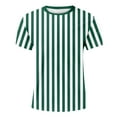 thumbnail image 3 of Rggeeun Men'S Tee Stylish Vertical Stripes Print Cotton Knit Crew Neck Short Sleeve Slim Fit For Summer Daily Wear Comfort Tops,Green,S, 3 of 3