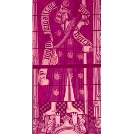 Century Stained Glass - Saint James The Apostle stained glass window 13th Century Poster Print