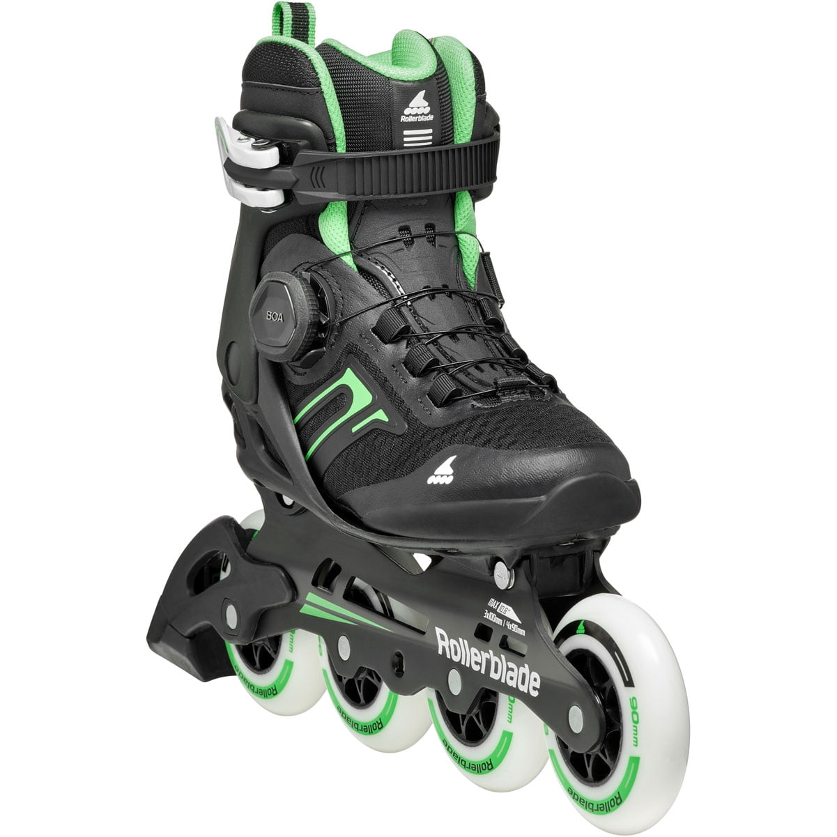 ROLLERBLADE Women's Macroblade 90 BOA Black/Mint Skates, Size: 7