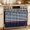Navy Blue, variant on Turquoise Checkered Oven Skirt Curtain 32"Wx24"L, Waterproof Ruffled Stove Cover Skirt with 8 Ribbon Ties, Farmhouse Buffalo Plaid Decorative Oven Door Curtains Drapes for Kitchen Cabinet Storage