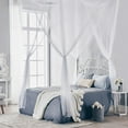 thumbnail image 3 of ANMINY 4 Corner Bed Canopy Mosquito Net Large Size Easy Home,White, 3 of 9