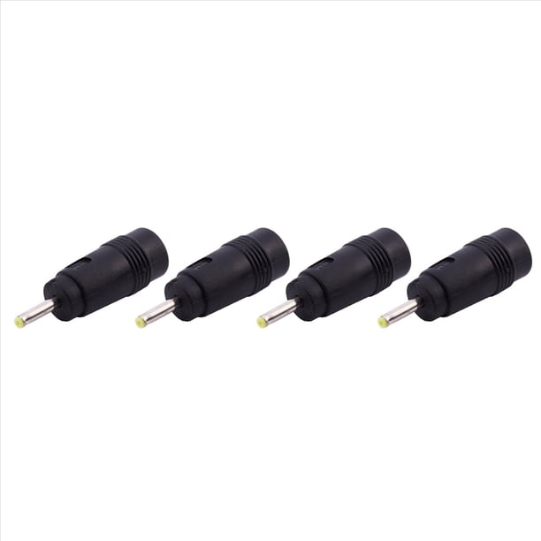 4 Piezas 2.5mm X 0.7mm Macho Clavija A 5.5mm X 2.1mm Hembra Jack Adaptador de Potencia DC
