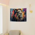 thumbnail image 6 of FCXZI Lion Headphones Digital Painting Tapestry Wall Art 100% Polyester 40*30in, 6 of 6